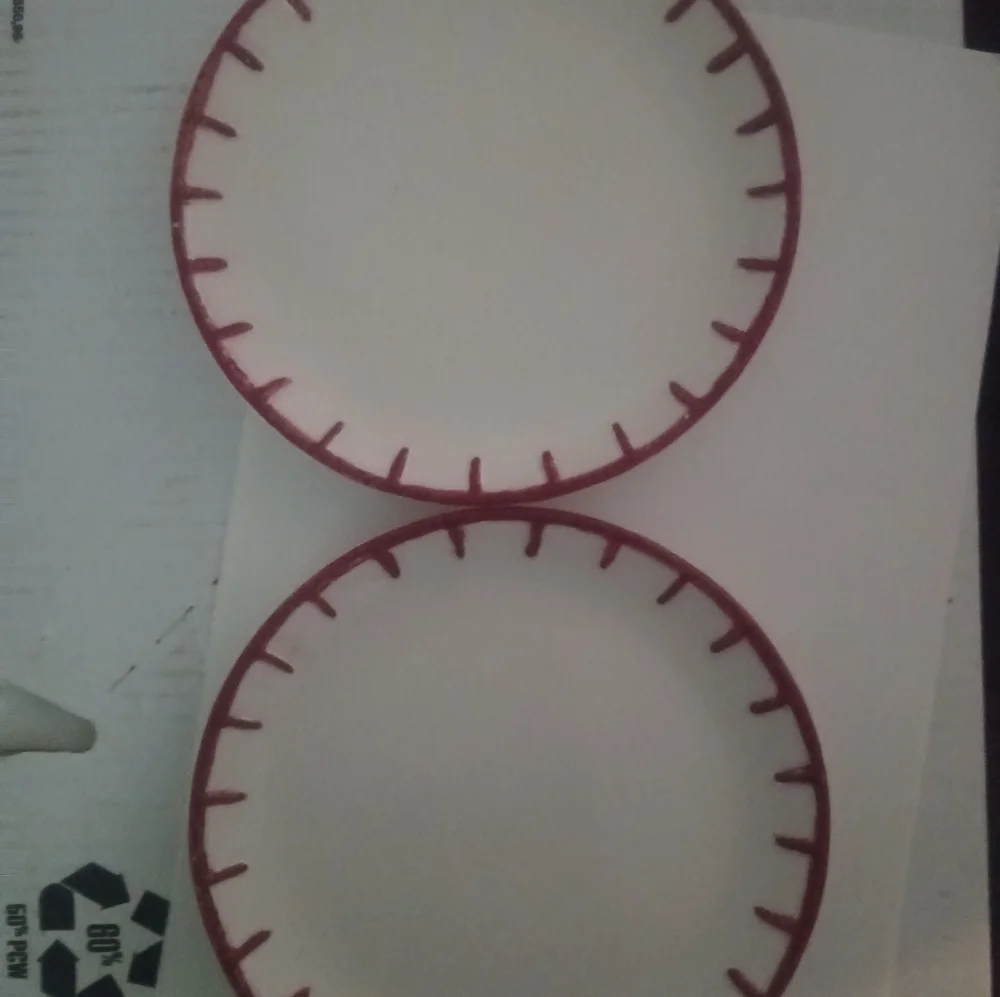 Crate&Barrel Red and White Stitch pattern Plates 7